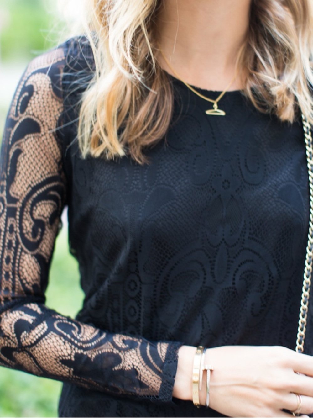 Lovers + Friends Heart Babydoll Dress Black Lace Large Versatile Like New